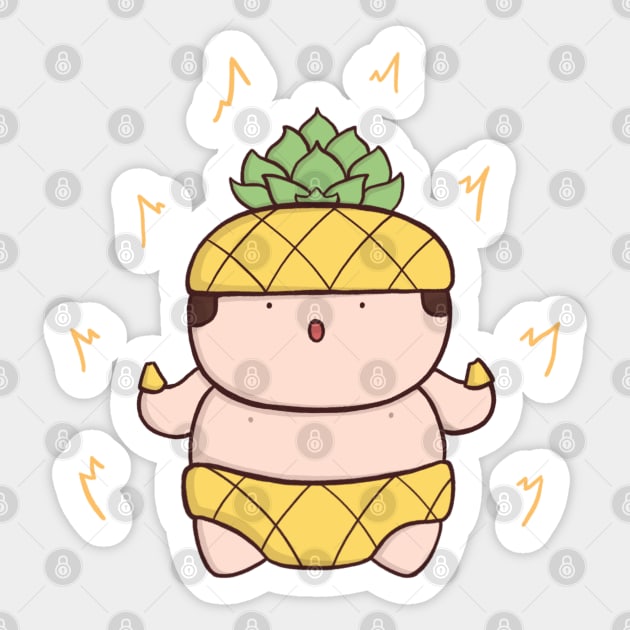 Kenta Pineapple Saiyan Sticker by PNKid